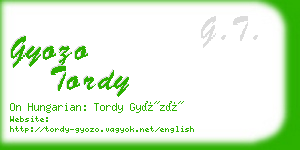 gyozo tordy business card